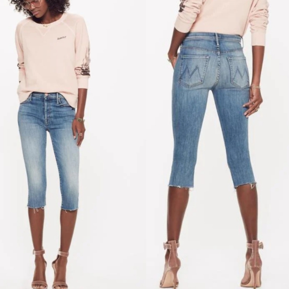🆕 Mother Skinny Jeans The Stunner Knicker Style. NWOT - Picture 2 of 14